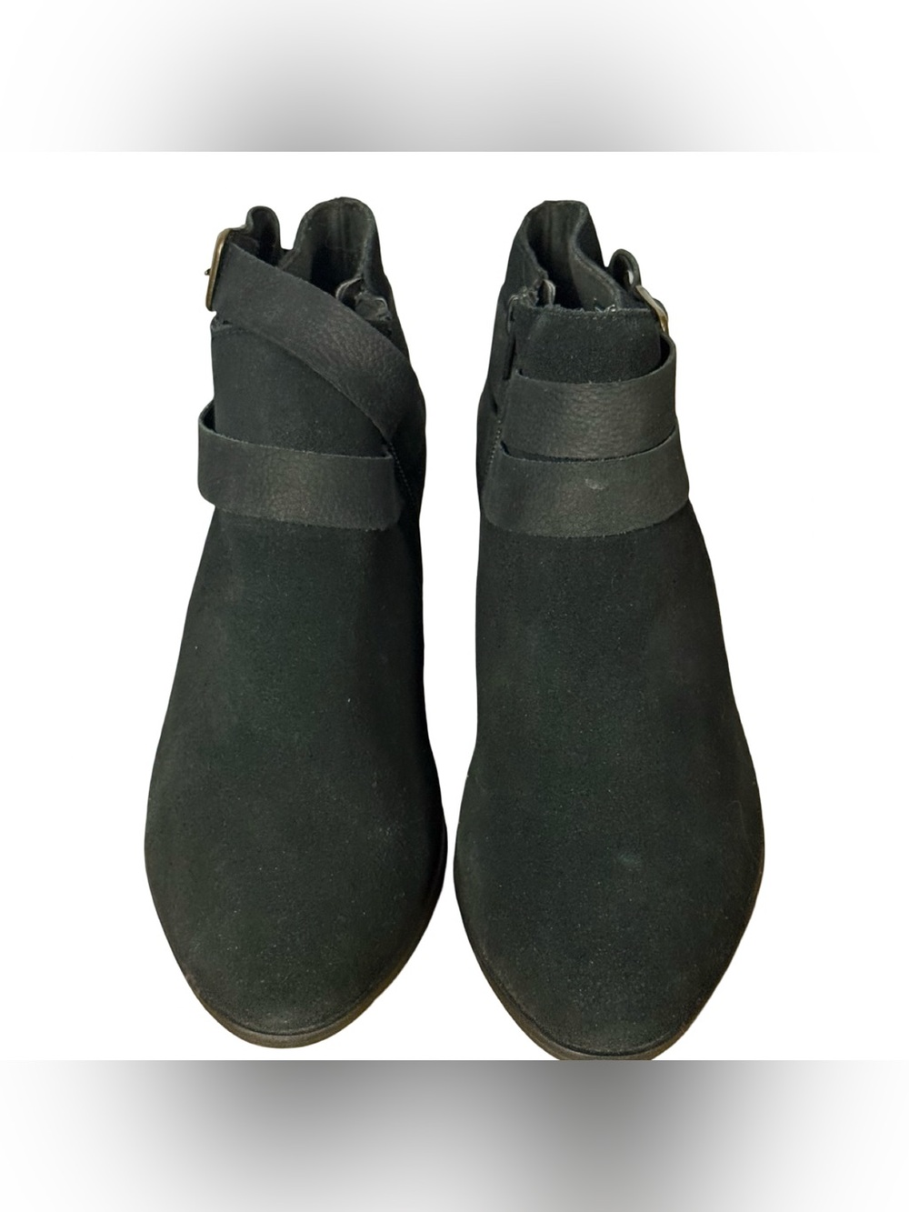 Clarks Addiy Cora Ankle Bootie Black Suede Comfort Size 6D